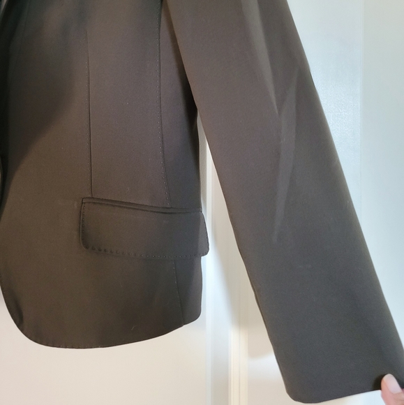 Anne Klein Women's Green Blazer Jacket Size 6P with Removable Brooch - Picture 7 of 10